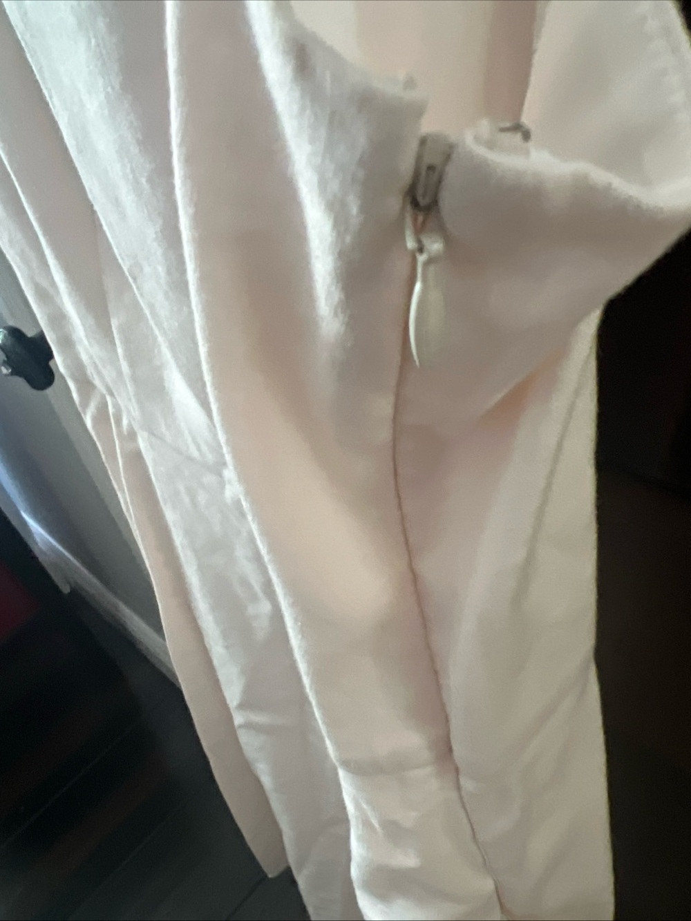Theory linen blend square neck vol dress Spaghetti-Strap Midi Dress in parchment - Picture 4 of 5